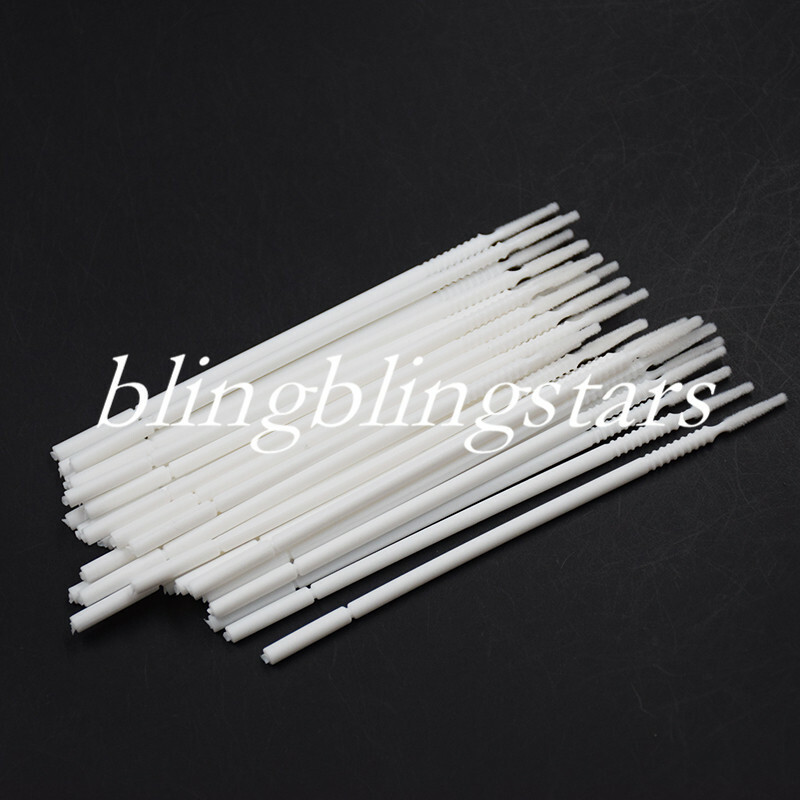 100 Pcs Dental Disposable Bendable Micro Brush Applicator Taper White Long