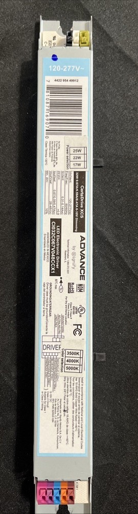 Advance LED Electronic Driver 120v Dimmable CI034C067V048CCX1