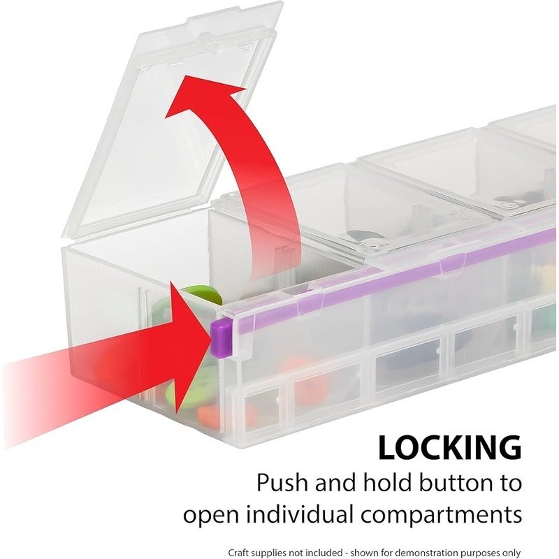 Customizable Storage System W/ Clear Locking Compartment Crafts & Organizing New