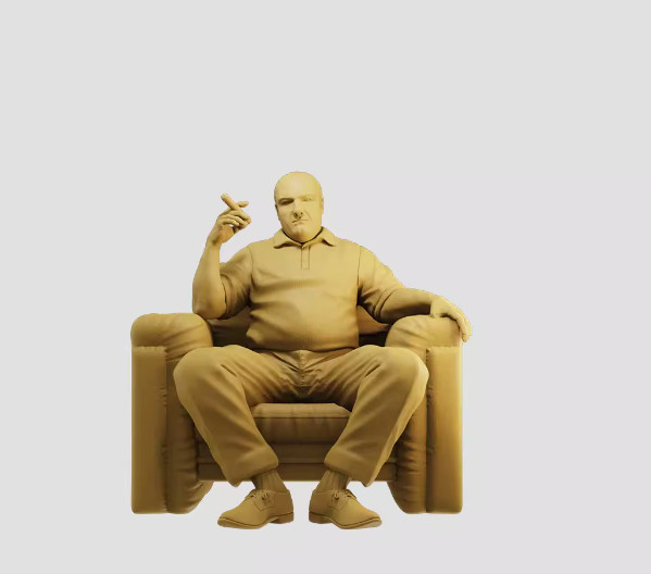 1/64 Resin Man on Sofa Unassembled Unpainted