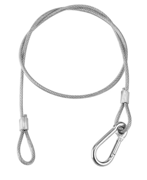 Stage Light Safety Cables 47”, Stainless Steel Security Cable.Multi Use/4PCS SET