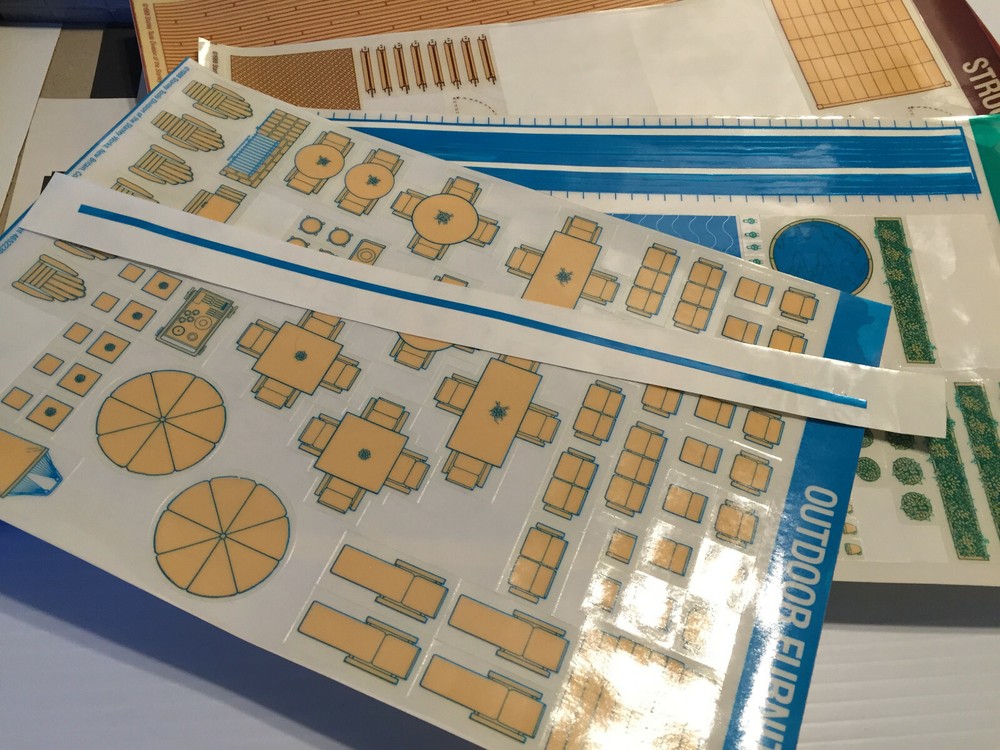 Stanley Project Planners Deck Designer reusable pre-scaled peel and stick