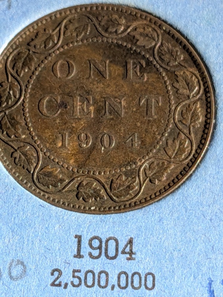 1902-1905 4 Canada Large One Cent