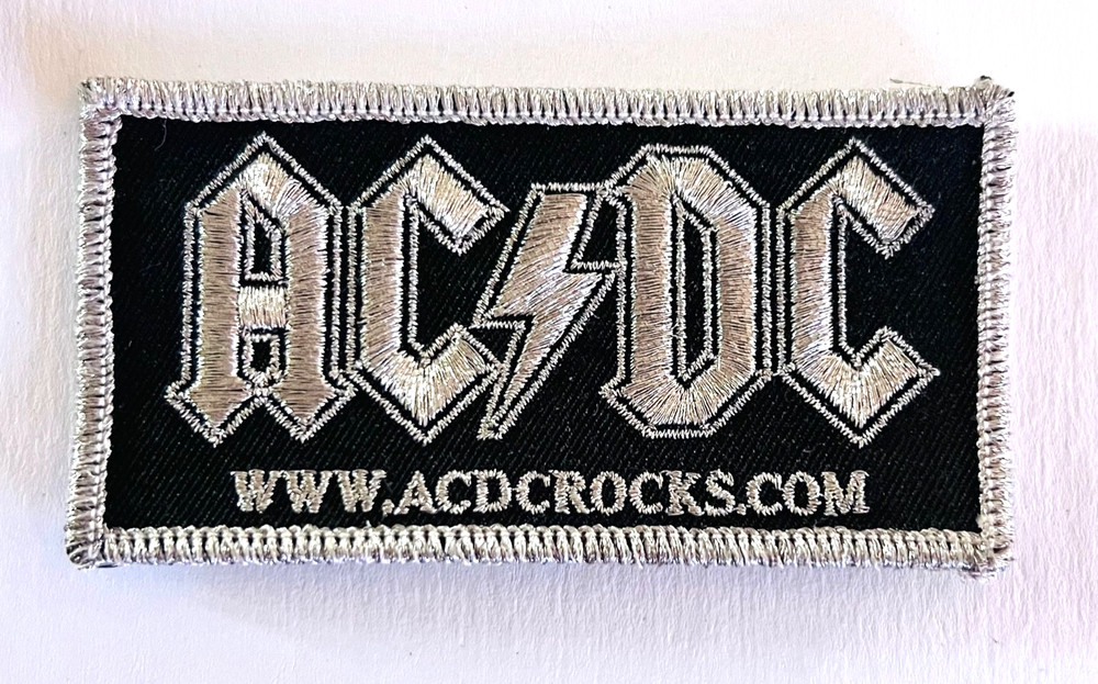 AC/DC Embroidered Patch - Sew/Iron-On - New - 2"x4"