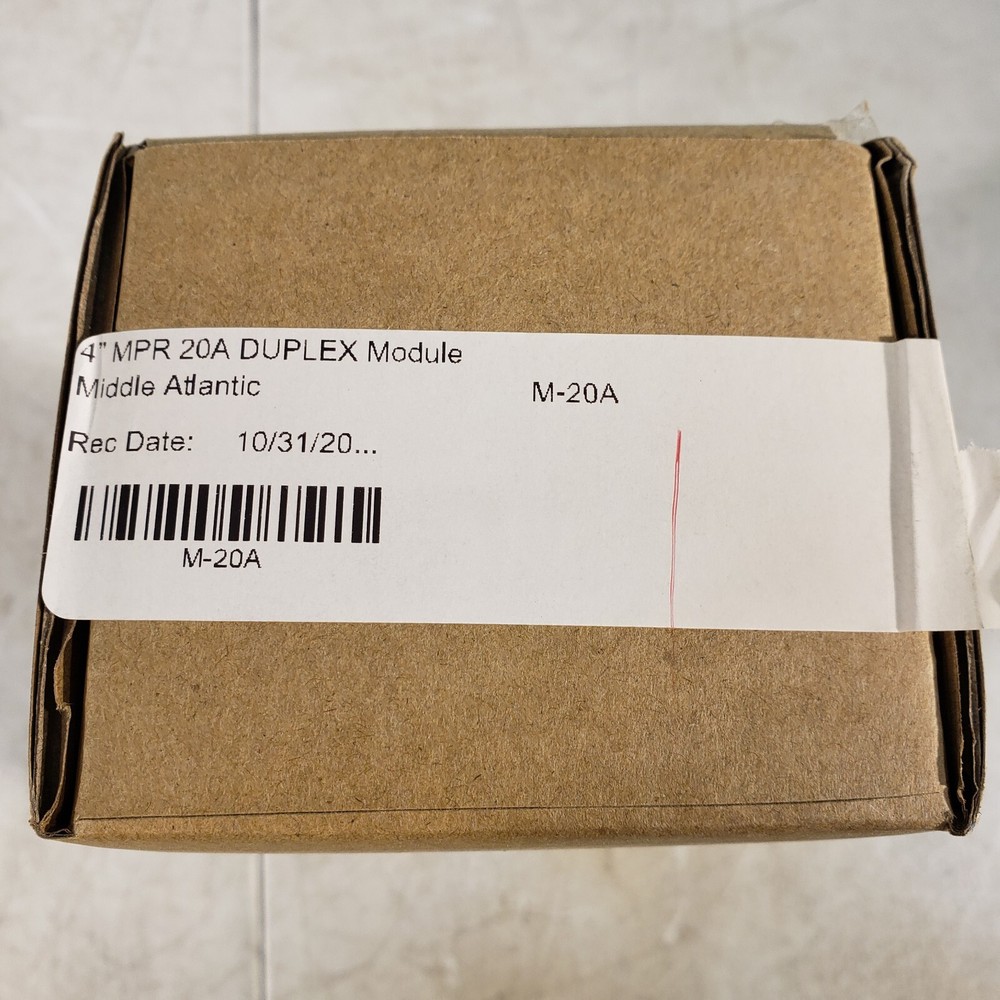 New Middle Atlantic Products M-20A 4" MPR 20A Duplex Module