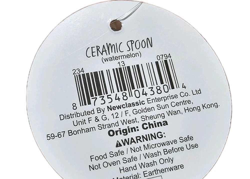 Creamer Spoon Watermelon Fruit Ceramic Seeds