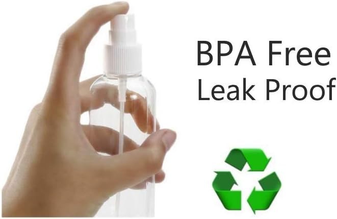 Empty Spray Bottles, 4oz (120ml) Clear Empty Fine Mist, 12 Pack