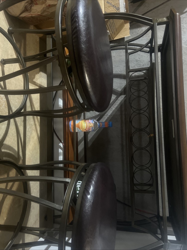 bar table set with stools