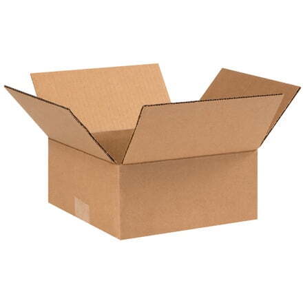 9 x 9 x 3" Flat Corrugated Boxes, ECT-32 Brown Shipping/Moving Boxes 25 Boxes