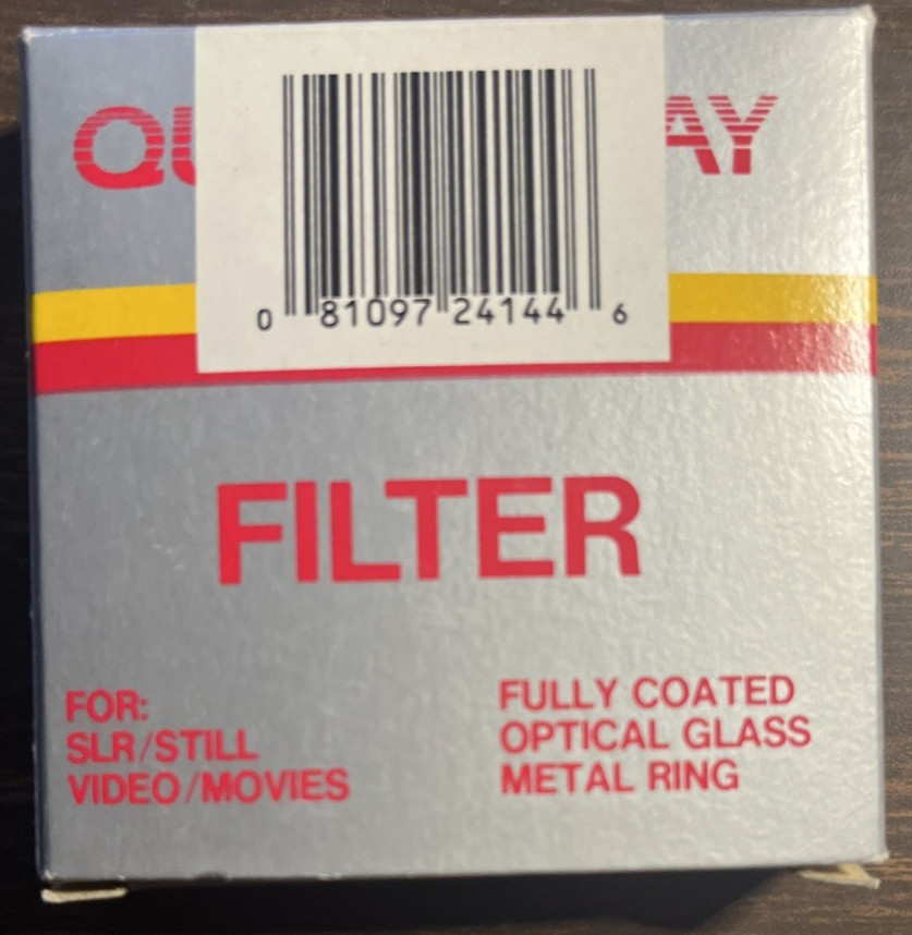 Quandary 49 mm UV Filter Light Use Original Box and Packaging