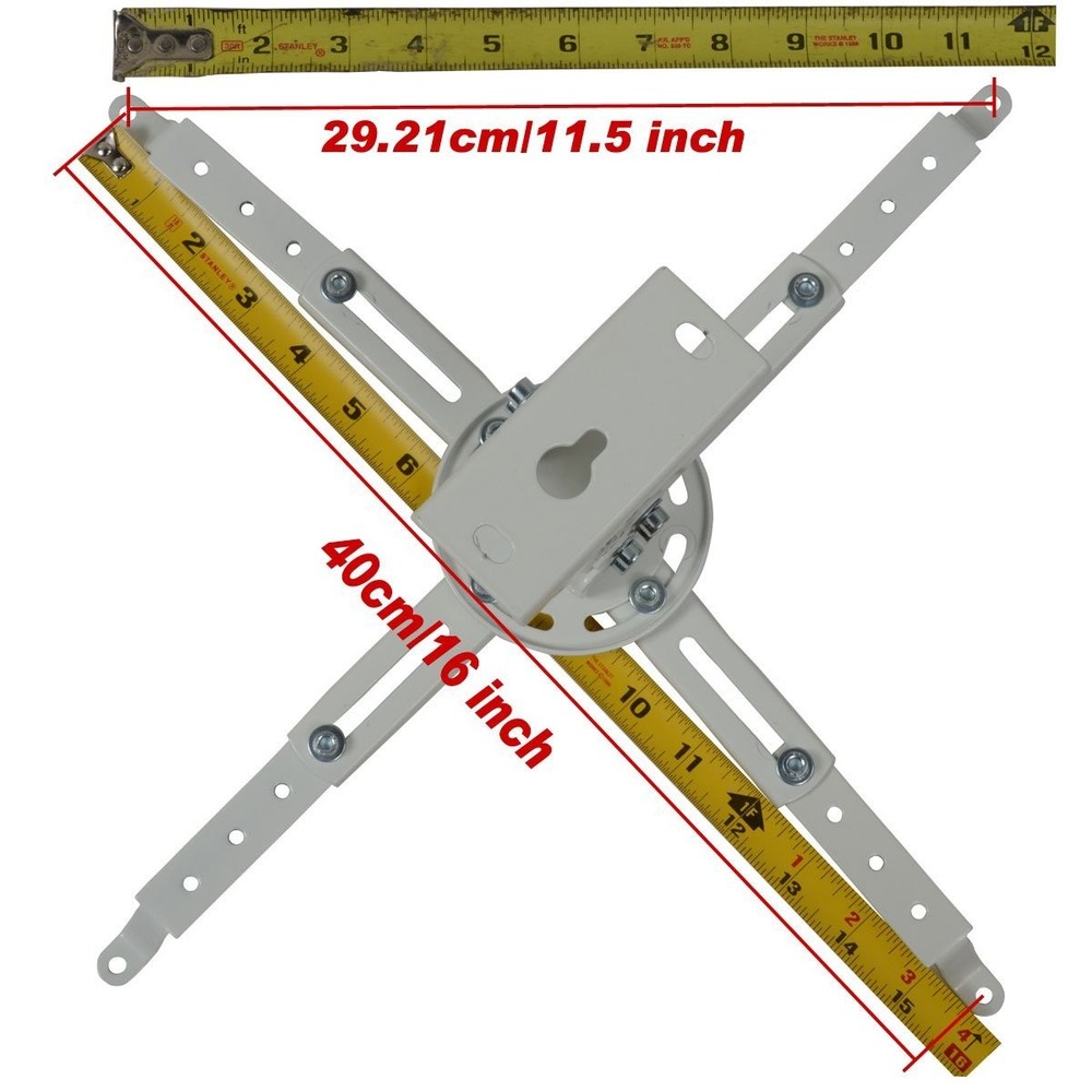 VideoSecu Projector Ceiling Mount Adjustable Steel 22lbs Capacity White Finish