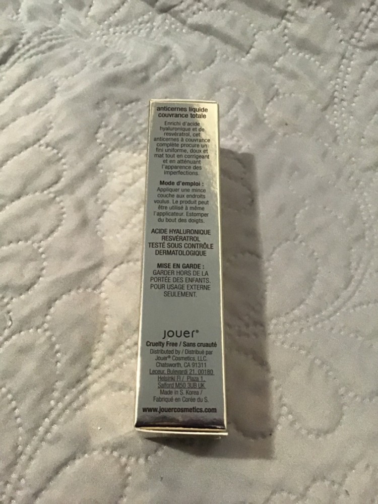 JOUER Essential High Coverage Liquid Concealer CREME new in box