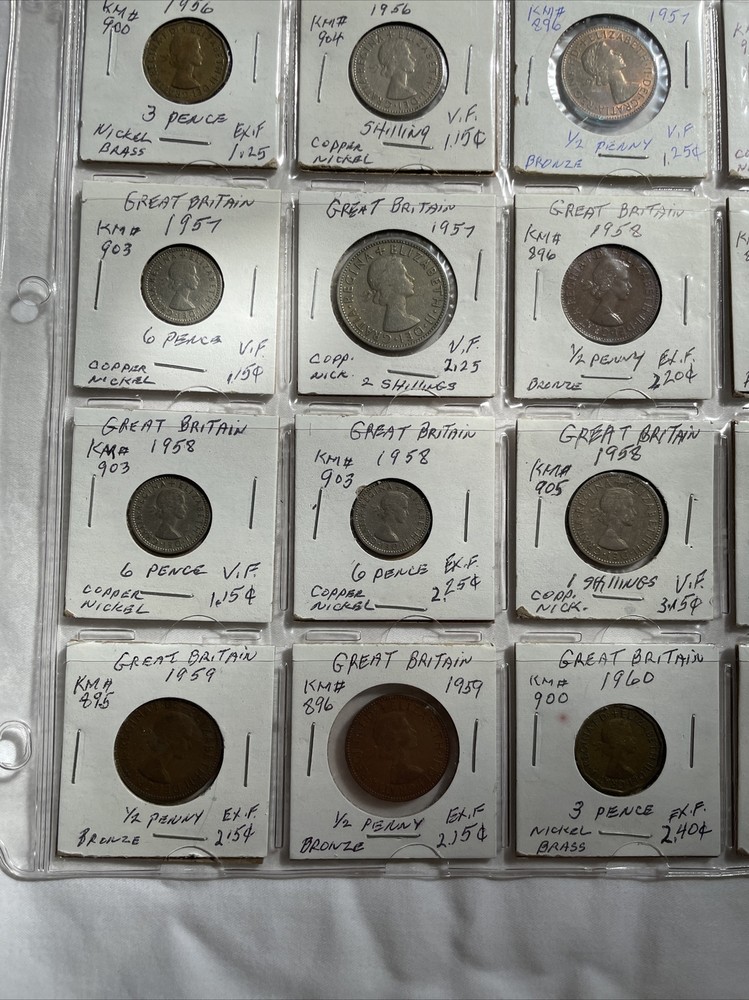 Great Britain 1956-1960 Mixed Coins