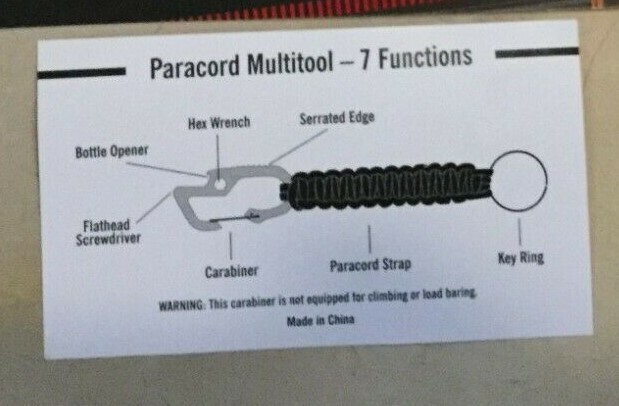 Paracord Multitool with 7 functions
