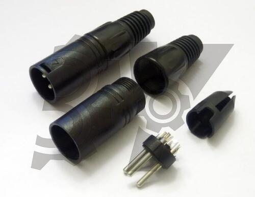 1PCS XLR Male 3-pin Plug Connector MicrophPatch NEW