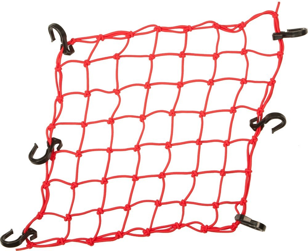Powertye 50151 Cargo Net Adjustable Red 15"X15"
