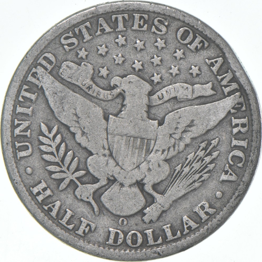 1909-O Barber Half Dollar Average Circ