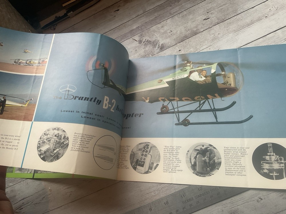 ORIGINAL C.1960 BRANTLY B-2 HELICOPTER BROCHURE