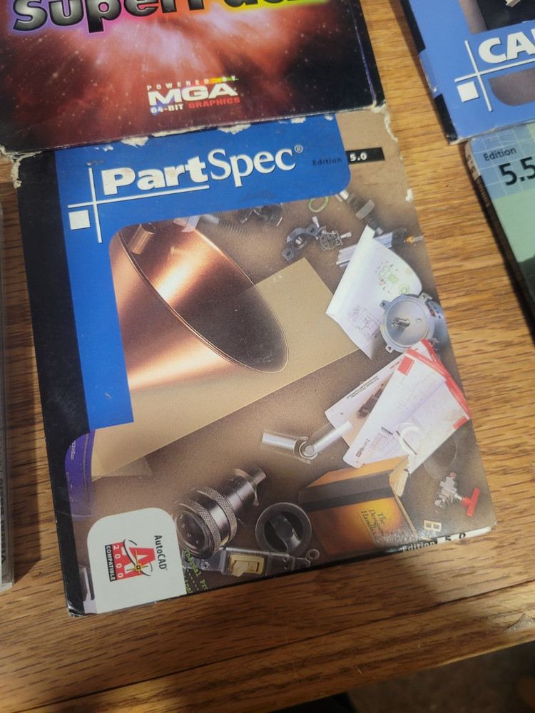 Vintage CD-Rom Software Windows virtual Basic, partspec, themes, Cad Blocks, Mor