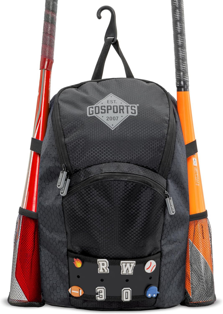 Youth Baseball and Softball Bag with Customizable Charm Panel