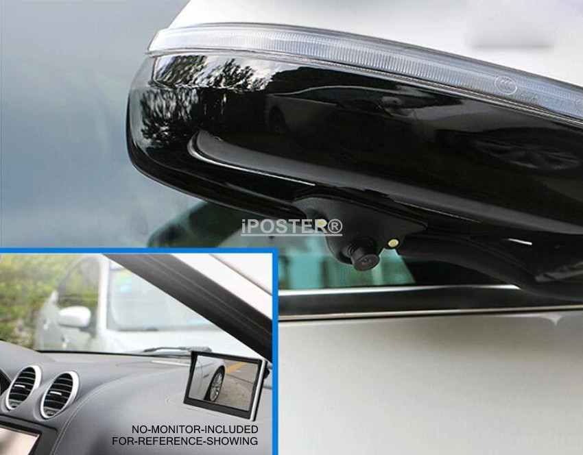 HD 170° CCD Car Front View Side View Blind Spot Camera Waterproof Night Vision