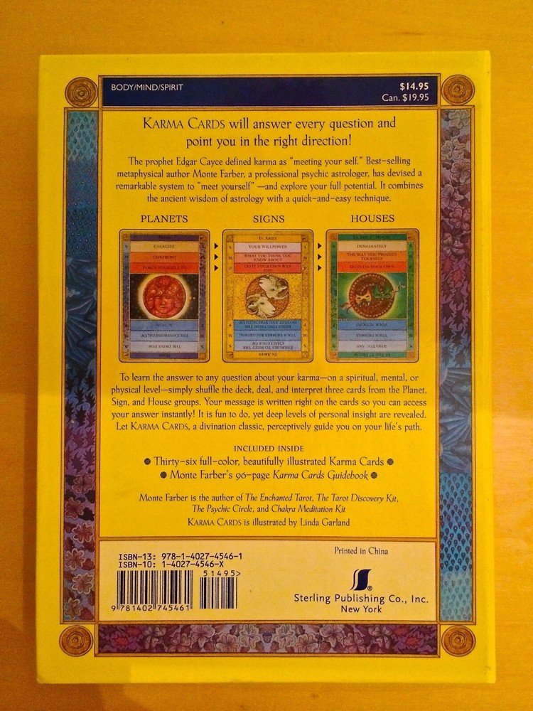 Karma Astrology Cards by Monte Farber (2007, Kit)