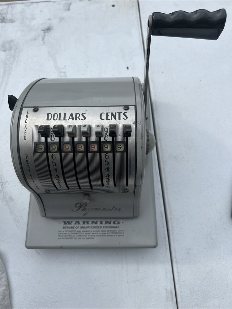 Vintage Paymaster Series S-1000 Check Writer