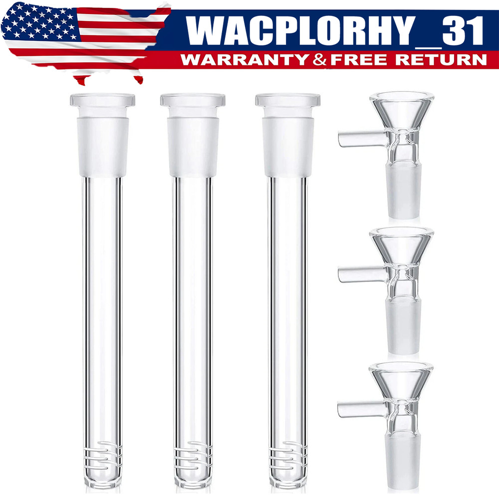 3Pack  5.5" (insert 5.3'') Downstem +14mm Male Round Bowl
