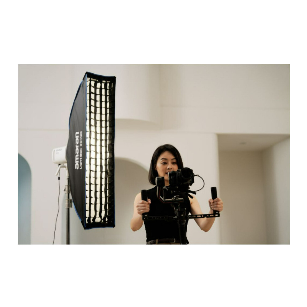 amaran Light Box 30x120 One Snap Setup Narrow Rectangular Bowens Mount Softbox