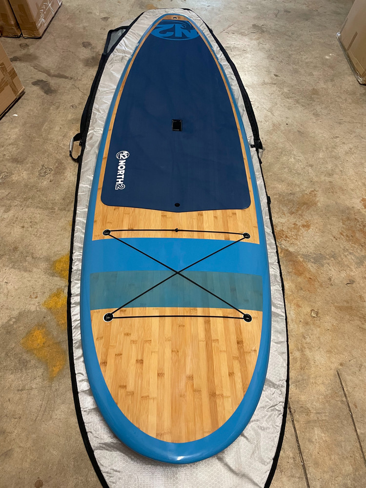 10' Bamboo Paddle Board Blue N2