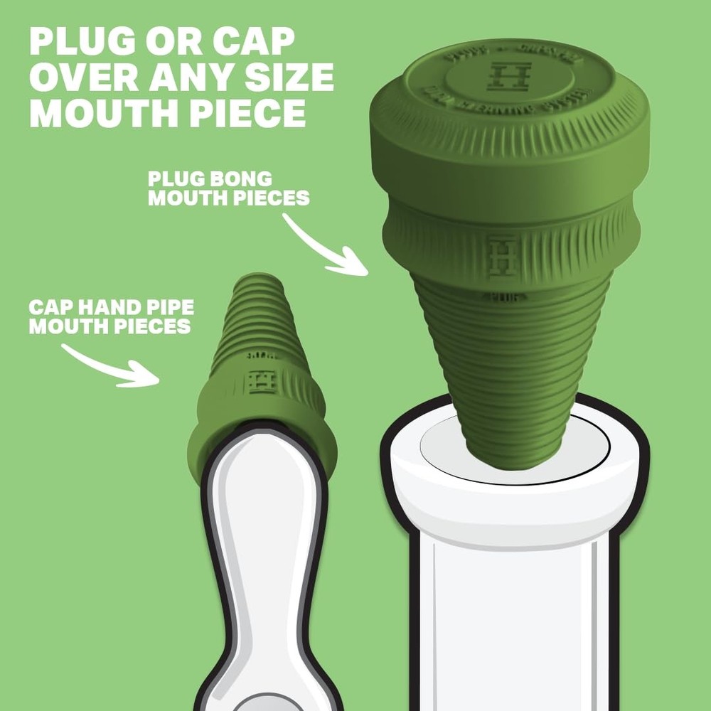 HEMPER Cleaning Plugs + Caps PRO – Silicone Stoppers & Green
