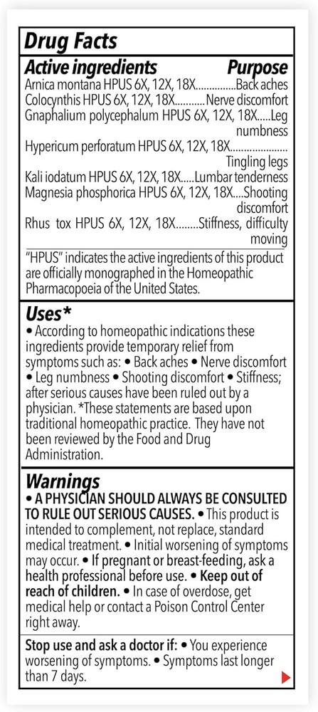 The Relief Products Sciatica Therapy Fast Dissolving Tablets - 100% Natural...