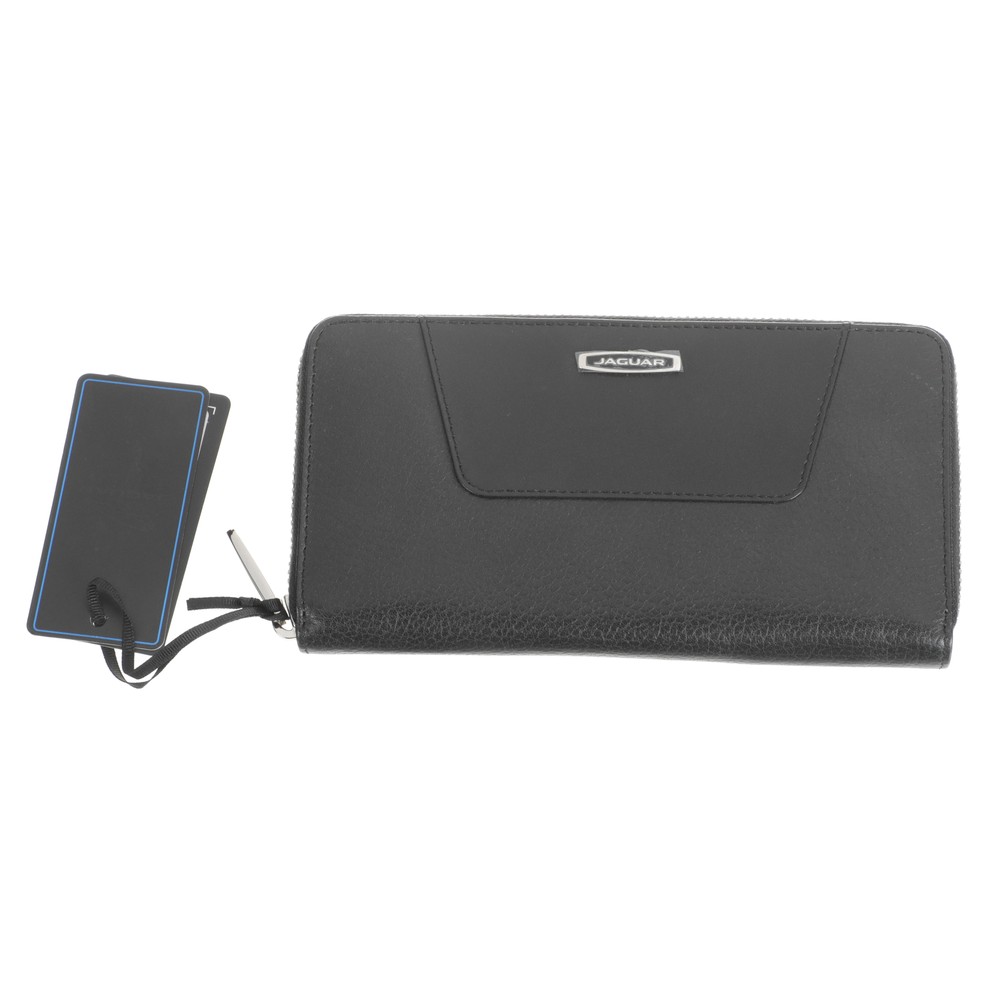 Jaguar Black Leather Purse