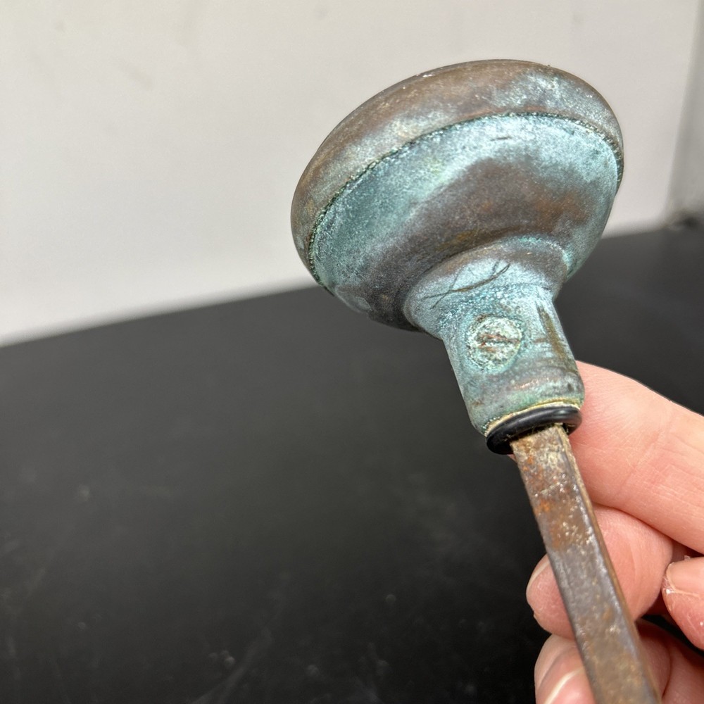 Vintage Solid Brass Door Knob With Spindle Classic Round Style