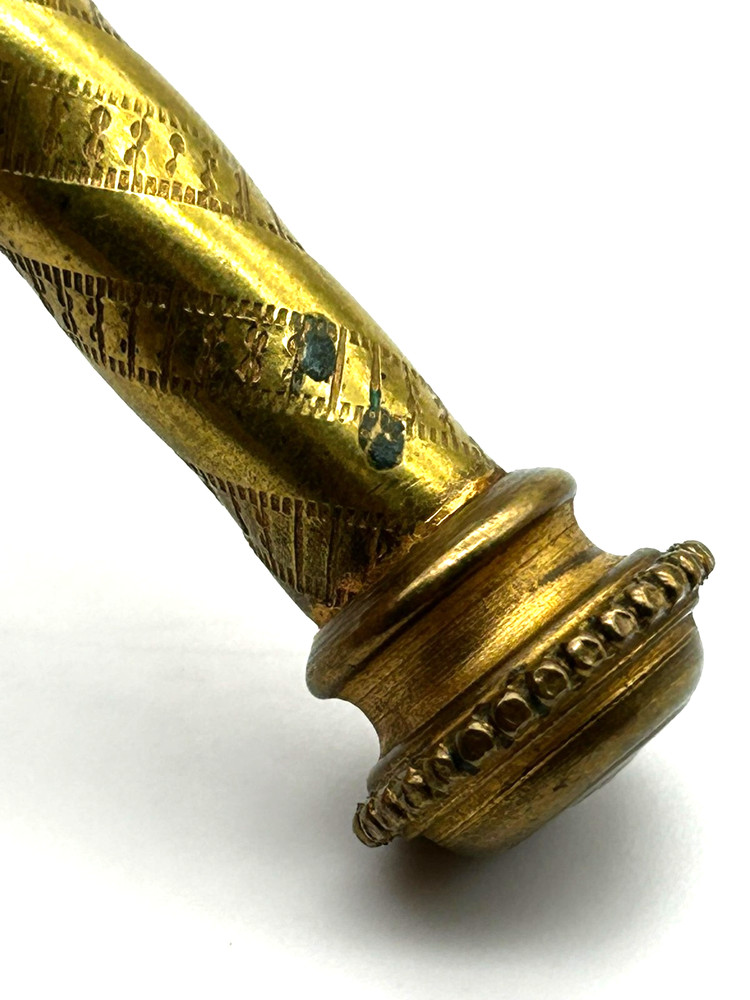 Antique Brass Handheld Vanity Mirror