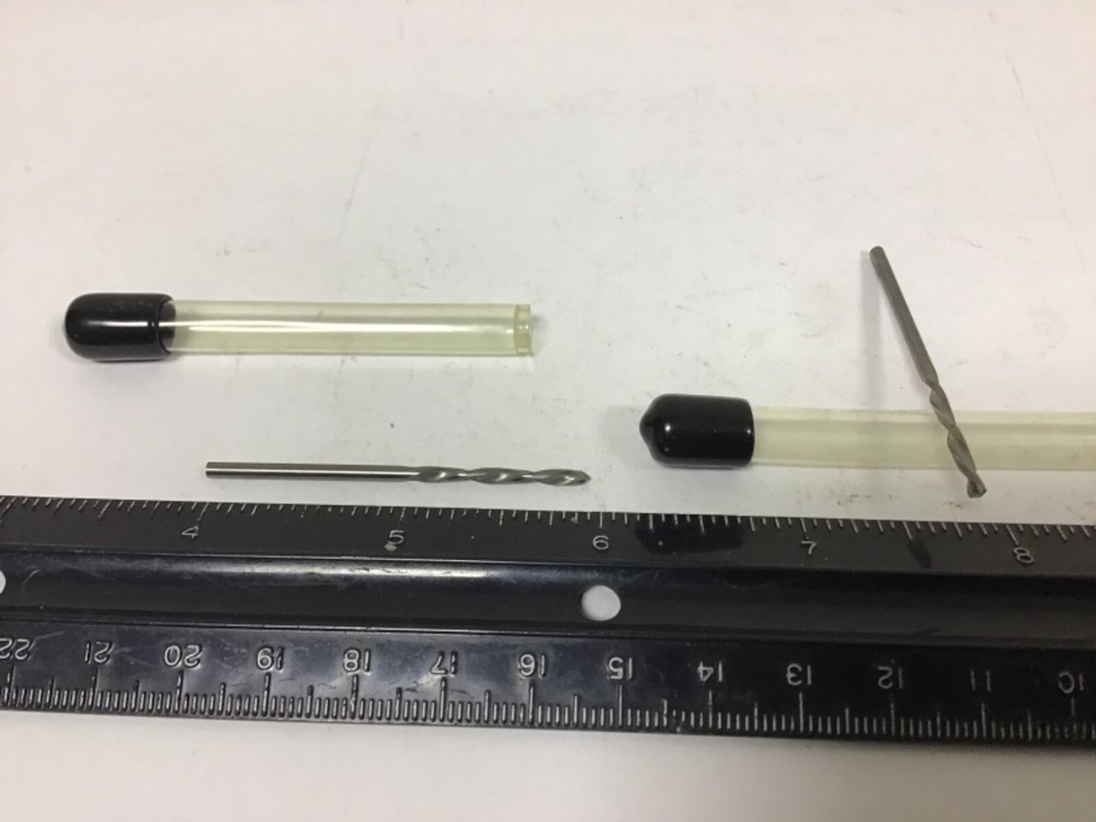 New. Qty (2) #44 (.086”) LEFT HAND Carbide Drill Bits, High Spiral
