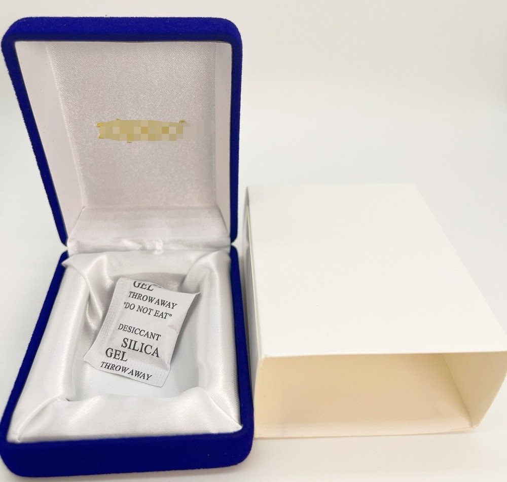 Zippo Lighter Blue / Black Velvet Display Box Storage Case Empty