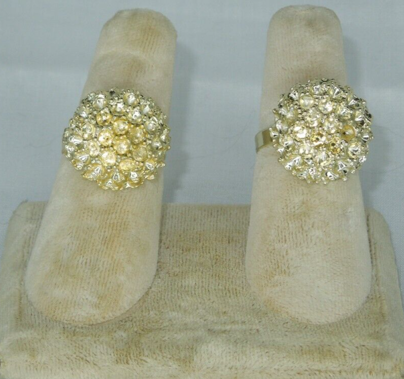 2 Ring Blanks Settings Cabochon Adjustable silver Plated Brass NEW 86V