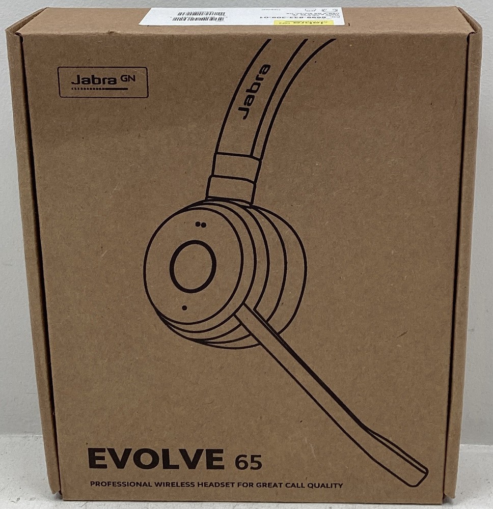 Jabra Evolve 65 TE Stereo Wireless Headset MS Teams, USB-A - Black