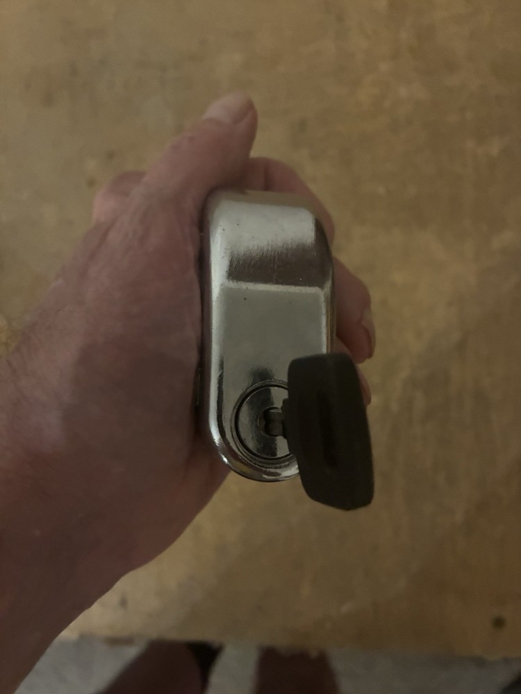 CHROME MOTORCYCLE DISC BRAKE LOCK WITH ONE KEY