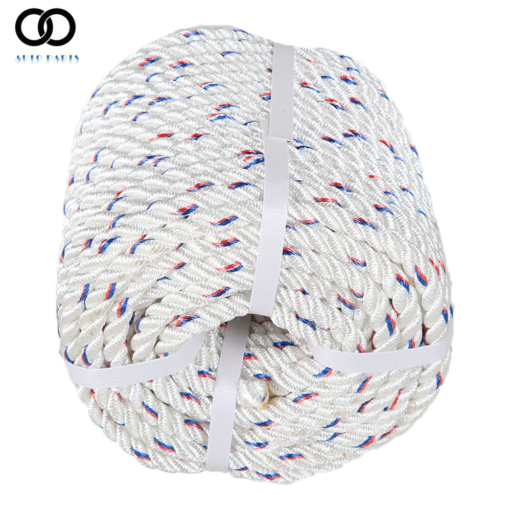 5/8in x 150' Double Braid Rope Polyester Arborist Rope Rigging Line Sailing Rope