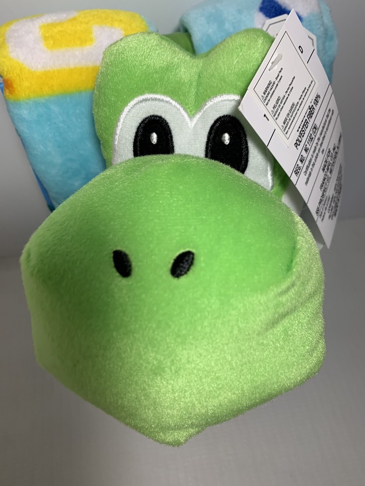 Nintendo Super Mario Yoshi Character Pillow and Throw Set