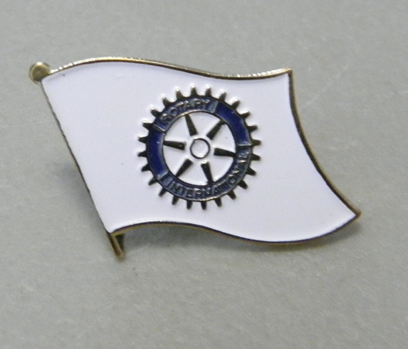 ROTARY FLAG LAPEL PIN 1 inch
