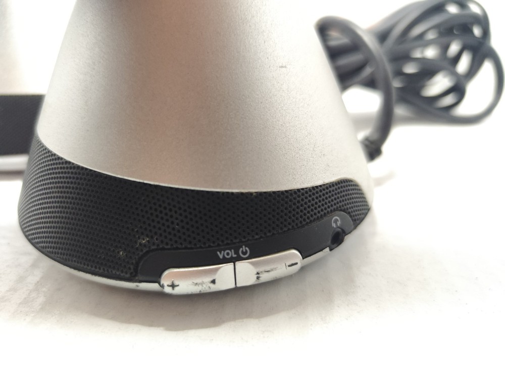 Altec Lansing - Desktop Speaker Set Silver Black Wired Computer Speakers VS4221