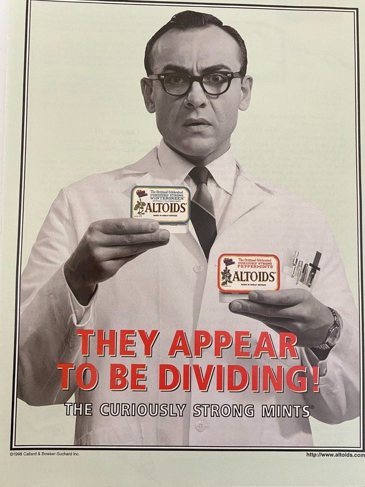 Altoids Mints, Full Page Vintage Print Ad