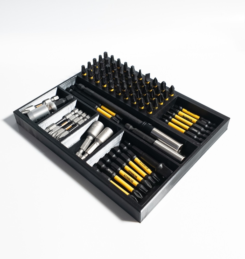 Hex bit organizer insert for DEWALT Medium ToughCase (6 compartments + 50 bit