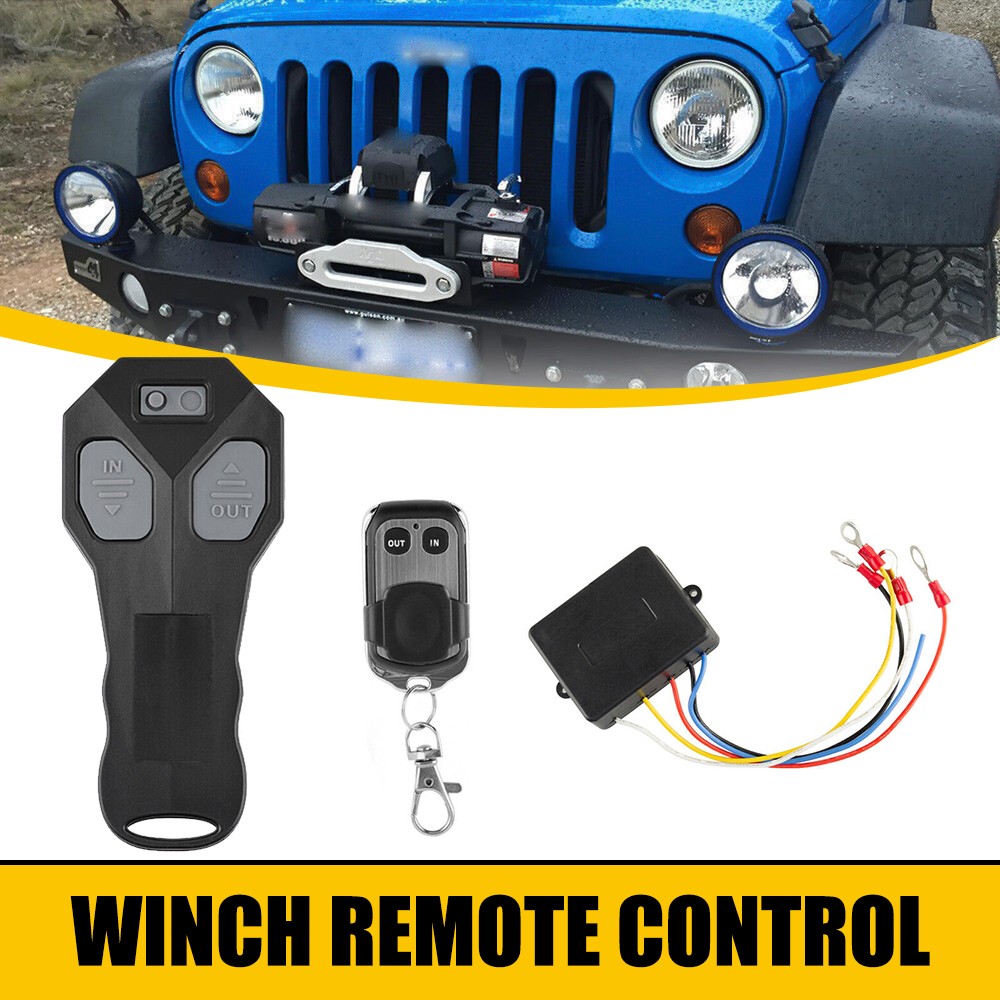 Wireless Winch Remote Control Handset Easy To Install 150ft Volt 12 Black ATV