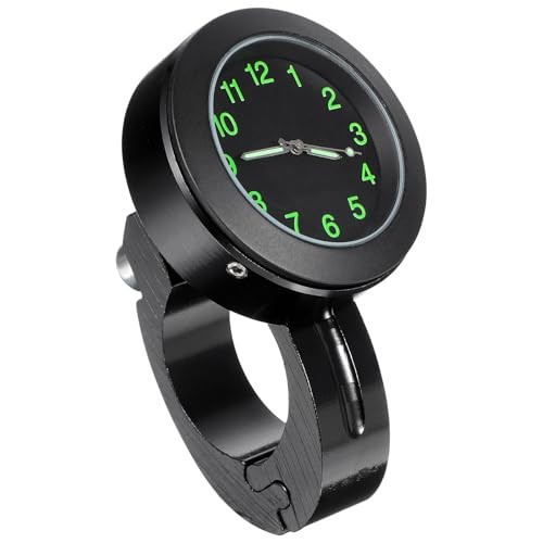 Mini Waterproof 7/8" Motorcycle Handlebar Clock Digital Mount, Black