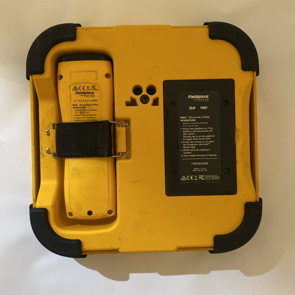Fieldpiece SRS3 Wireless Refrigerant Scale with Remote Display Tested Working