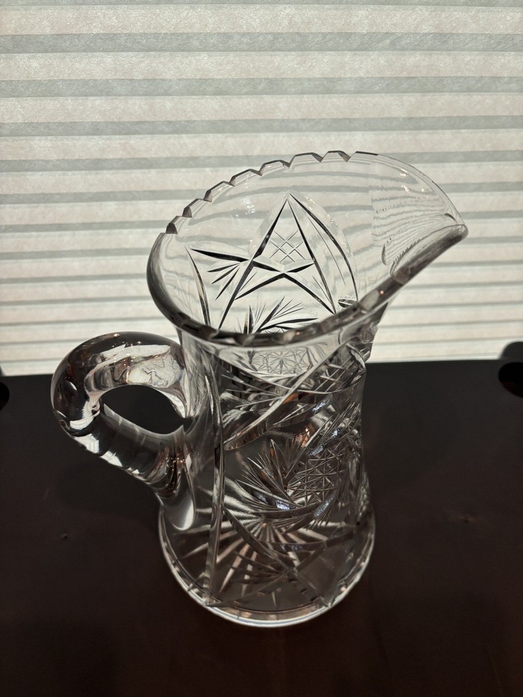 Beautiful Large Cut Crystal Modern Designs Pitcher